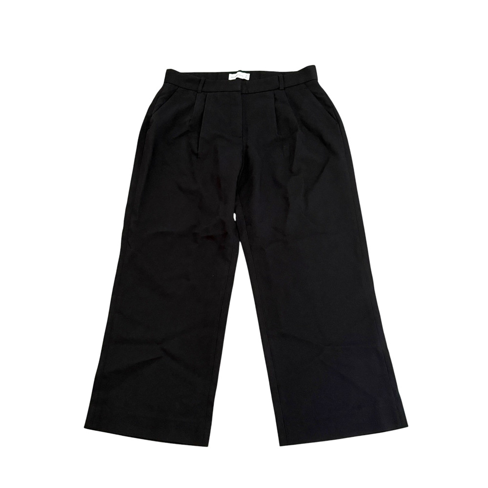 Abercrombie & Fitch Sloane Tailored Pant Black Wide Leg Curve Love 31 Short 12P